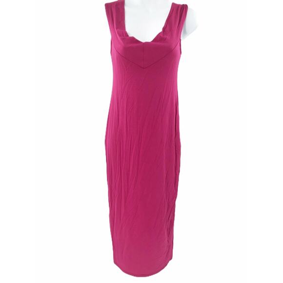 Rachel Pally Midi Dress Womens Size L Pink Modal Blend Sleeveless Y2K Coquette - Picture 1 of 5